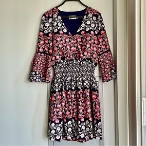 ELIZA J Floral V-Neck Dress